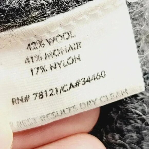 Eileen Fisher Wool Mohair Blend Cowl neck Pullover Sweater Women's L Gray - Picture 4 of 9